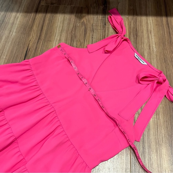 Revolve Amanda Uprichard Pink Tier Mini Dress Barbiecore - Picture 6 of 7